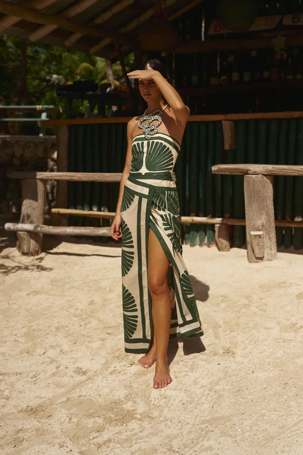 Clearance Ancient Peru Dress In Green Dresses