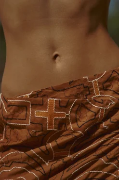 Ayahuma Skirt In Camel Bottoms