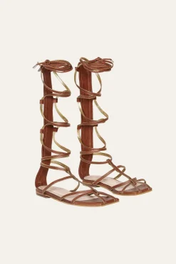 New Baquiana Gladiators In Brown Shoes