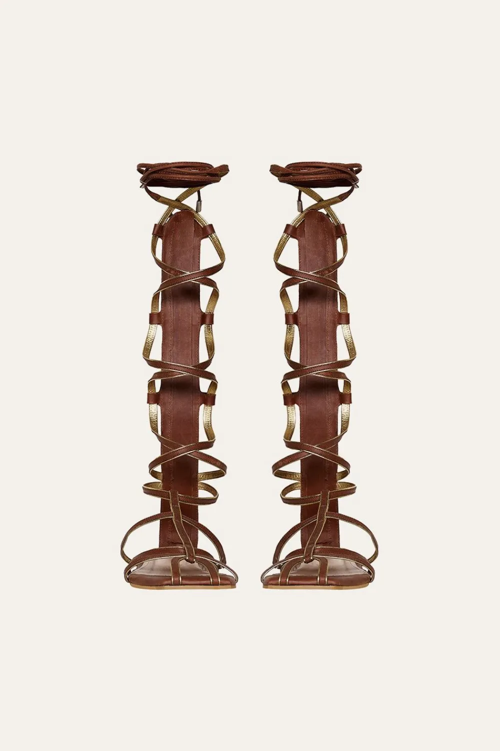New Baquiana Gladiators In Brown Shoes