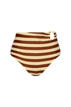 Clearance Barbasco Bikini Bottom In Ecru & Marsala Swimwear
