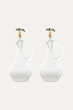 Best Cano Cristales Vinegar Cruet In Green Set Of 2 Table Tops