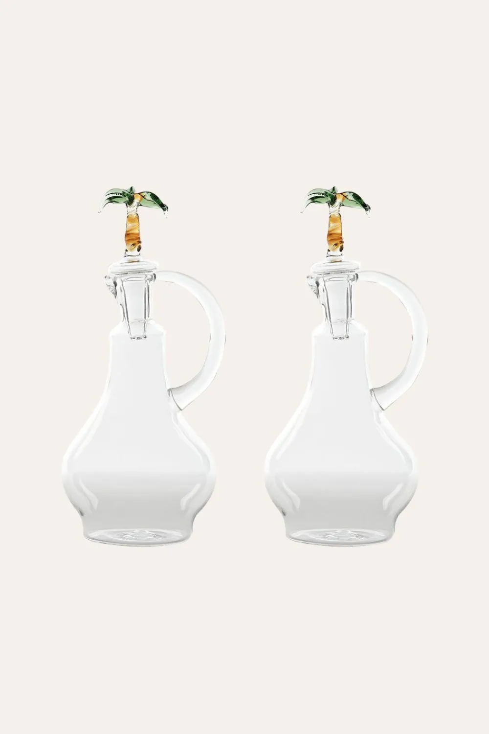 Best Cano Cristales Vinegar Cruet In Green Set Of 2 Table Tops