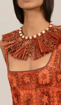 Hot Cine Afrique Necklace In Brown Jewelry