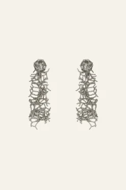 Corals Shine Earrings In Silver Jewelry