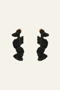 Dance Elements Hoops In Black Jewelry