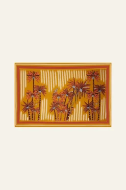 New De Palmeras Maxi Shawl In Yellow Shawls
