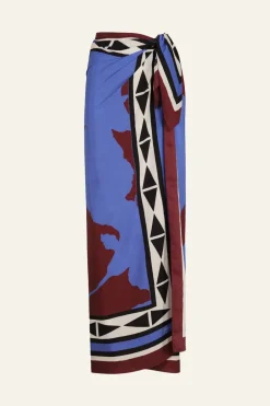 Discount Elongo Florals Shawl In Indigo Shawls