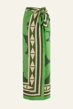 Online Elongo Florals Shawl In Jade Shawls