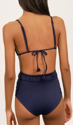 Best Enjipai Bikini Top In Navy Swimwear