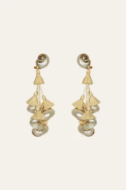 Online Espiral Sagrado Earrings In Ecru Jewelry