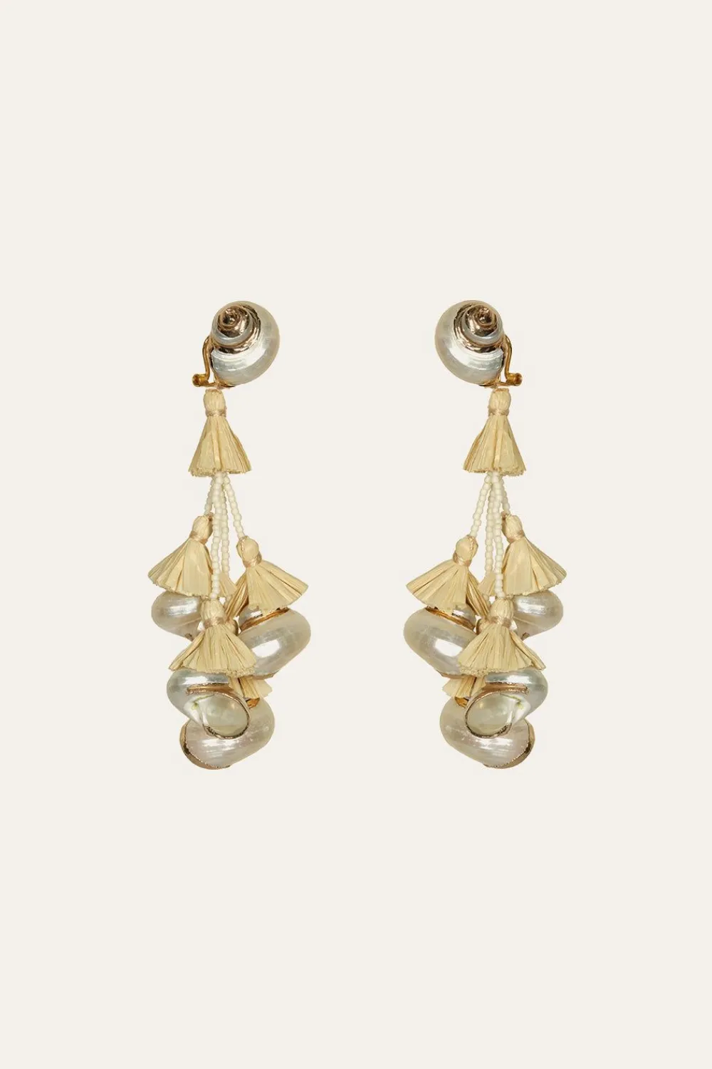 Online Espiral Sagrado Earrings In Ecru Jewelry