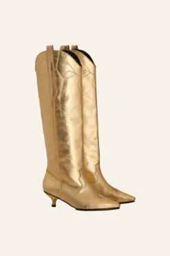 Discount Exuberant Spirit Boots In Gold Shoes