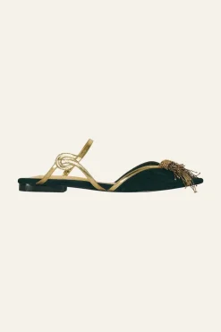 Hot Fantasising Flats In Green Shoes