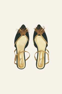 Hot Fantasising Flats In Green Shoes