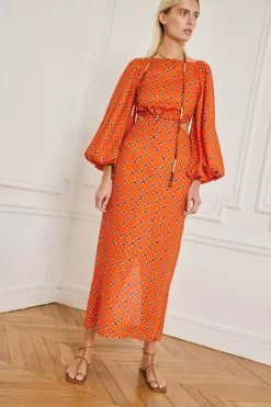 Outlet Geometric Composition Dress Dresses
