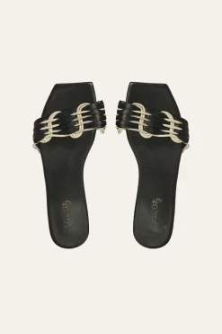 Sale Hidden Messages Flats In Black & Ecru Shoes