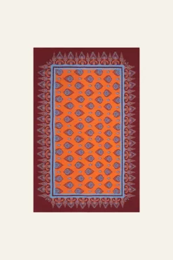 India Chintz Shawl In Orange Shawls
