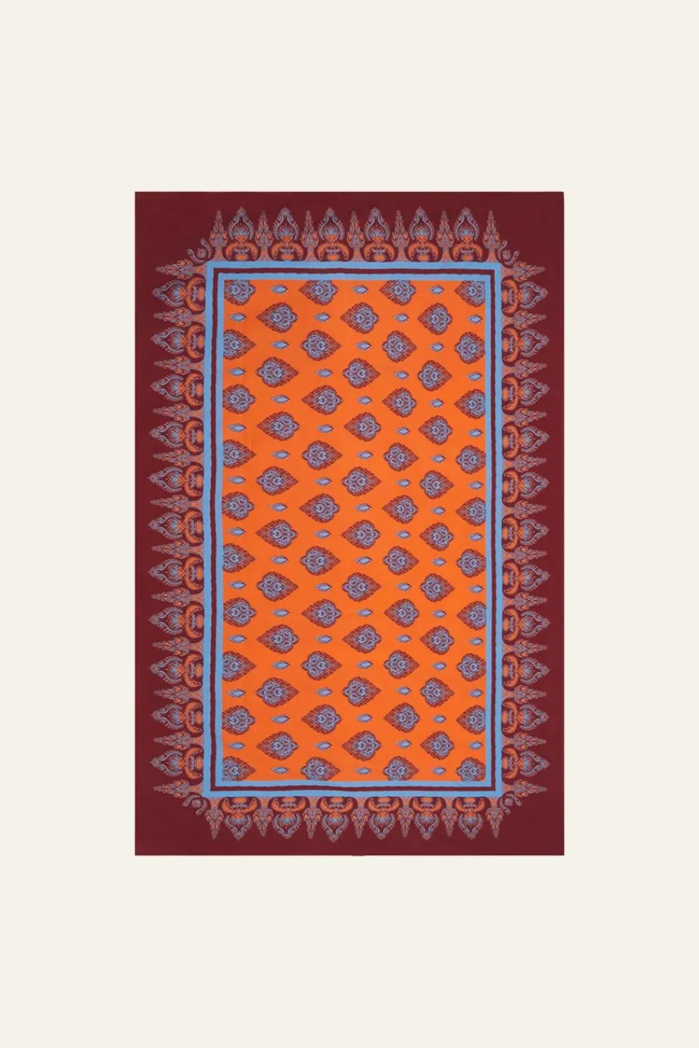 India Chintz Shawl In Orange Shawls