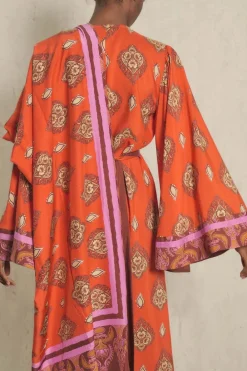 New India Chintz Shawl In Red Shawls
