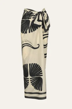 Kene Pareo In Ecru & Black Pareos & Coverups