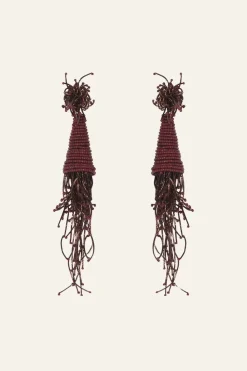 Discount La Boheme Earrings In Dark Burgundy Jewelry
