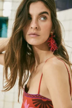 Clearance Leyendas Africanas Earrings In Red Jewelry