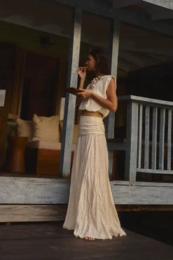Hot Light And Sound Skirt In Ecru Bottoms