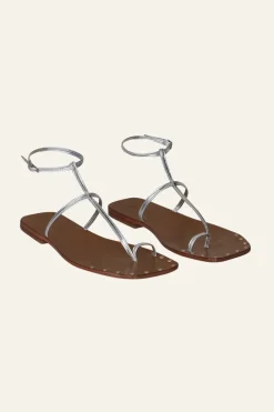 New Maze Trek Sandals In Silver Shoes
