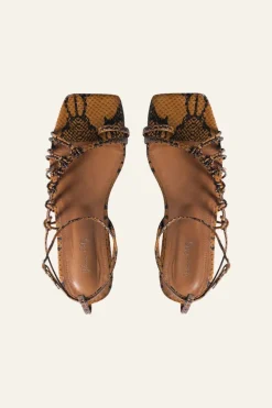 Clearance Moon Gazer Flats In Brown Python Shoes