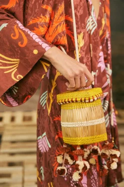 Online Ornamentos Bag In Mustard Bags