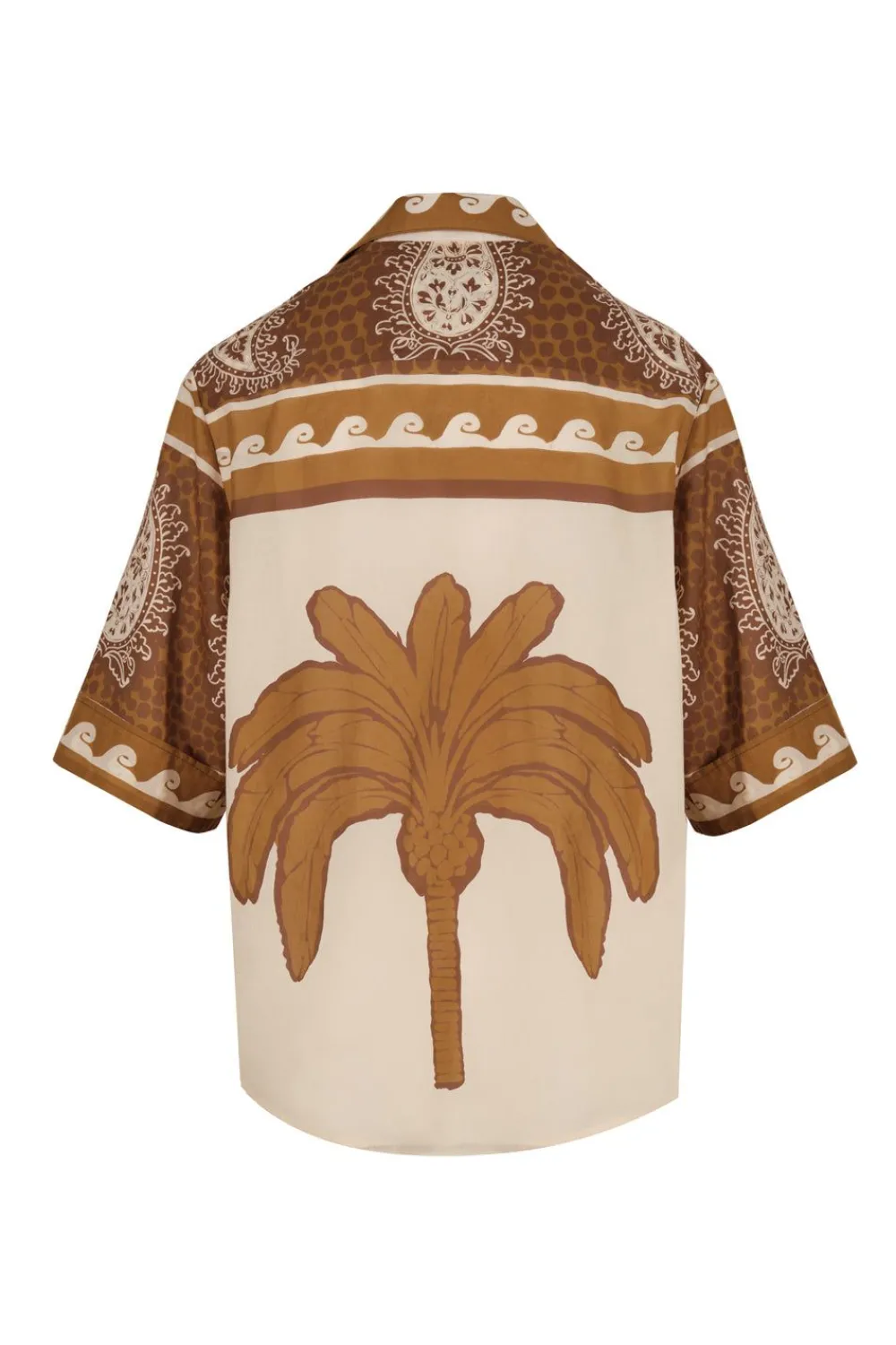 Clearance Paisley Situation Shirt In Brown Tops