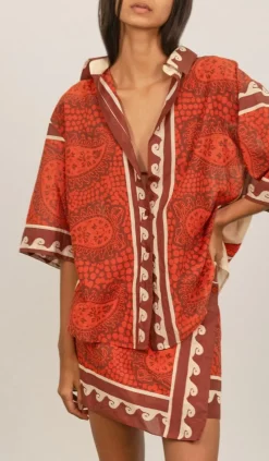 Sale Paisley Situation Shirt In Red Tops