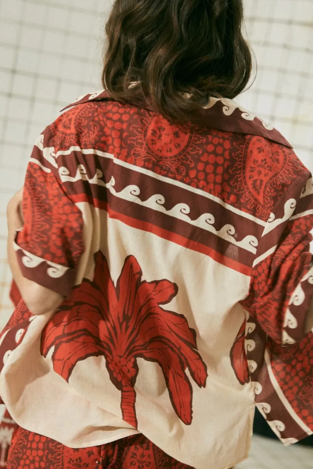 Clearance Paisley Situation Shirt In Red Tops
