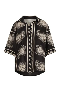 Online Paisley Situation Shirt In Black Tops
