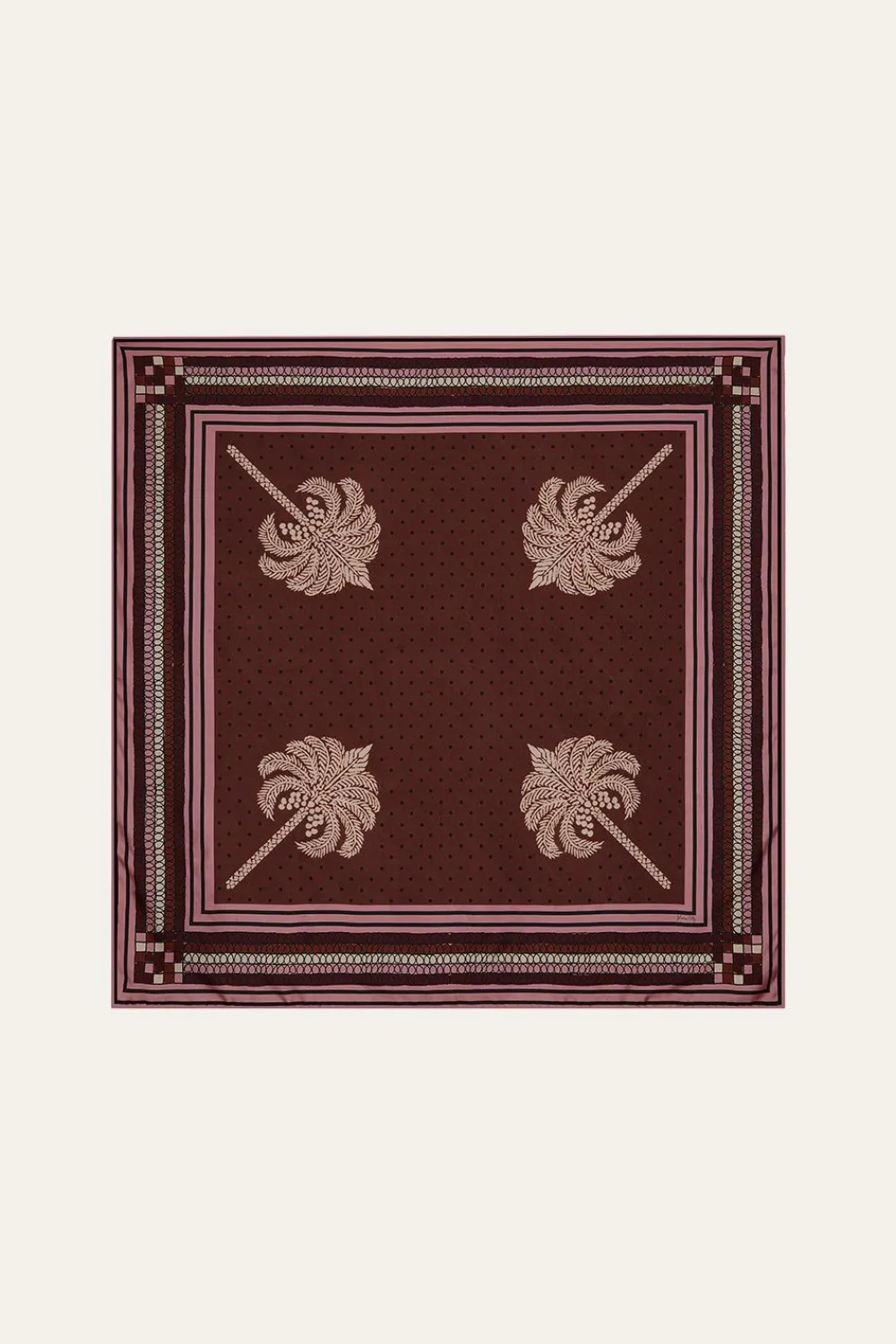 Best Palmas Canas Mini Scarf In Terracotta Shawls