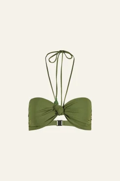 Rafiki Bikini Top In Green Swimwear