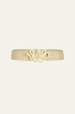 Best Rhythmic Ripple Belt In Ecru Belts