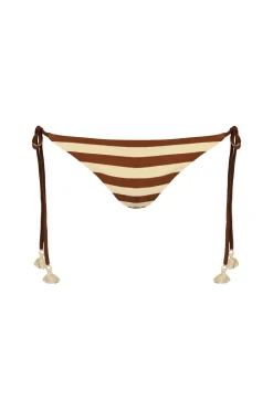 Hot Riverside Bikini Bottom In Ecru & Marsala Swimwear
