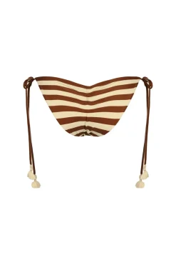 Hot Riverside Bikini Bottom In Ecru & Marsala Swimwear