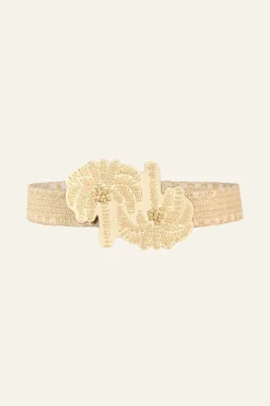 Clearance Rustle Of Palm Trees Belt In Ecru Belts