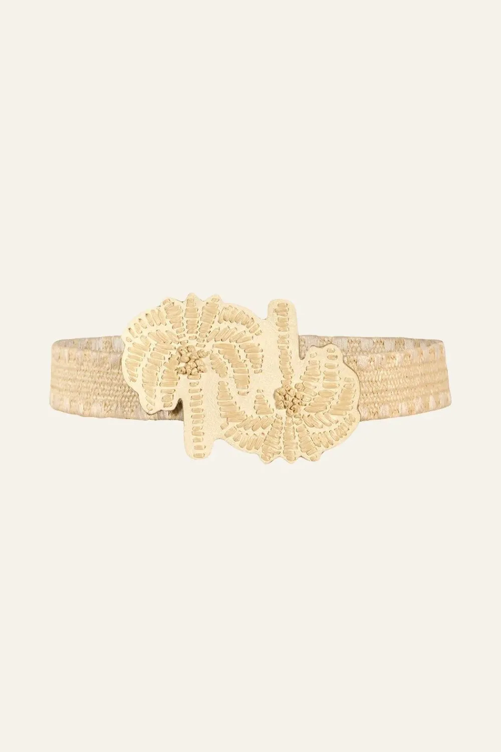 Clearance Rustle Of Palm Trees Belt In Ecru Belts