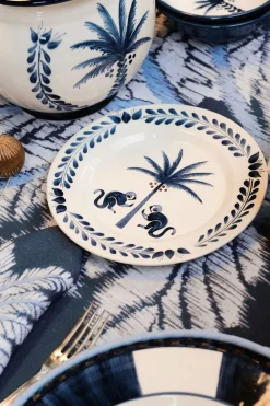 Saimiri Dessert Plate In Blue Set Of 2 Dinnerware