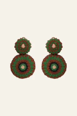 Online Savage Ornaments Earrings In Deep Green Jewelry