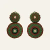 Discount Savage Ornaments Earrings In Deep Green Jewelry