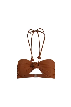 Sale Seafares Bikini Top In Tobacco Swimwear