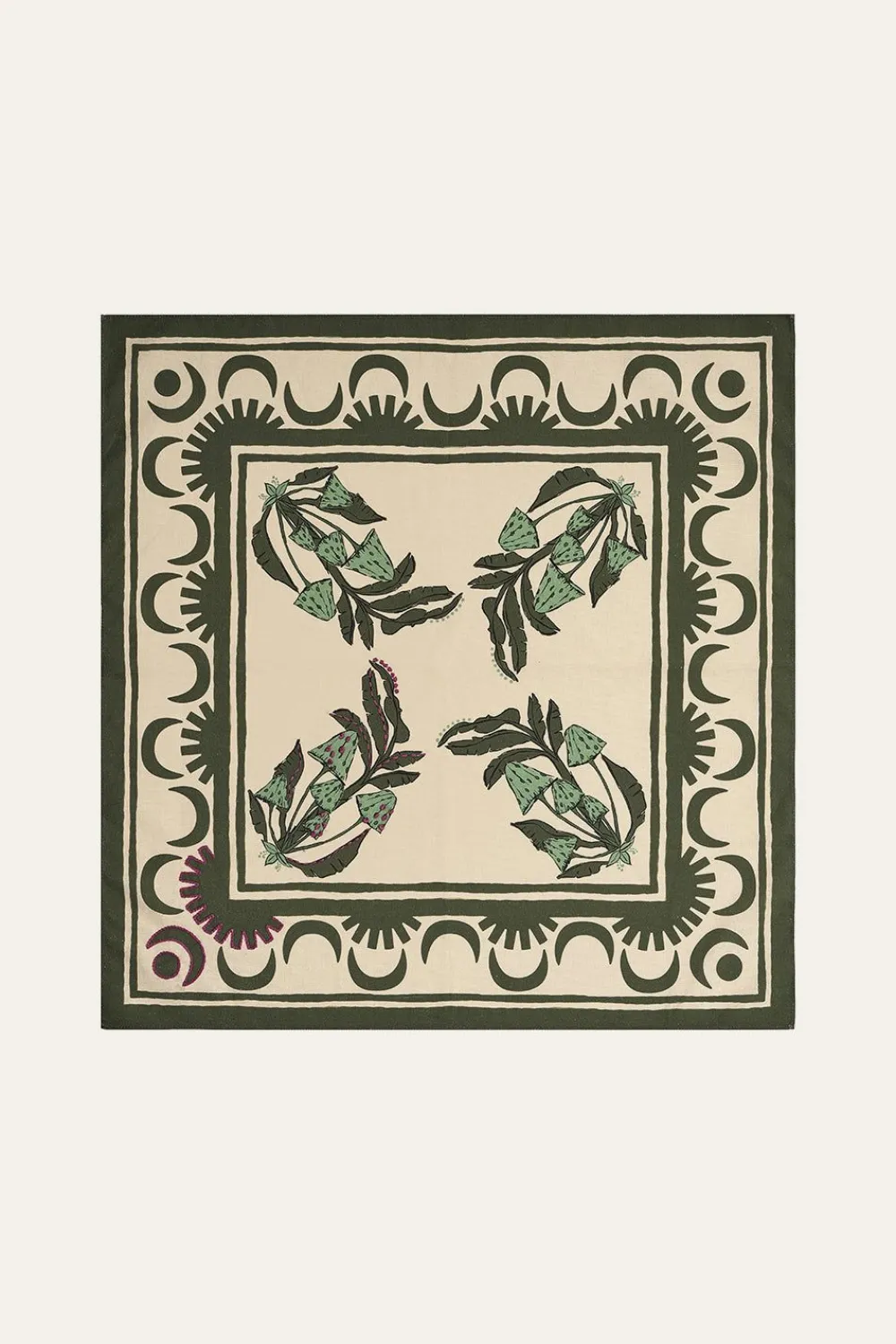 Outlet Secret Life Of Funghi Cloth Napkins In Green Set Of 4 Table Linens