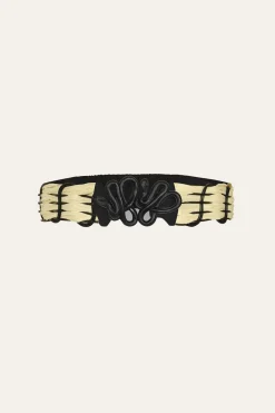 Best Spiritual Alignment Belt In Ecru & Black Belts