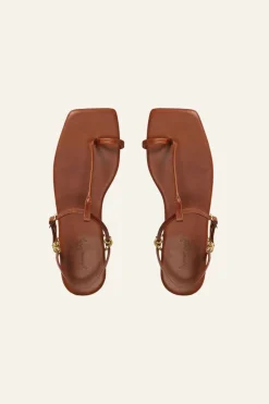 Hot Sun Downer Sandals In Brown Shoes