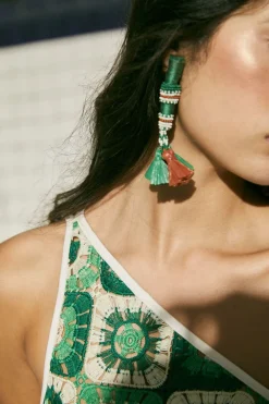 Hot Swahili Earrings In Jade Jewelry